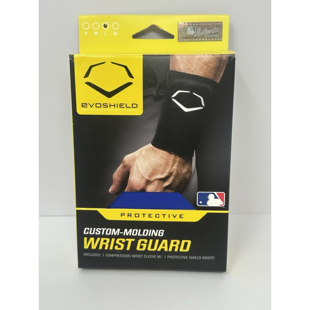 NEW!! EvoShield MLB Sz L Protective Wrist Guard Royal Blue S7